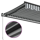 Manual Retractable Awning Anthracite and White 450x350 cm 3215812