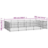 Outdoor Dog Kennel Steel 14.11 m 3124618
