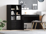 Desk with Drawer with Shelf with Storage 2 pcs Black Oak 3337346