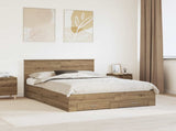 Bed Frame with Drawer Artisan Oak 140 x 190 cm Engineered Wood 3408262