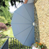 Collapsible Terrace Side Awning Grey 200 cm 44576