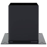 Post Bases Square 4 pcs Anthracite 121x121 mm Powder-coated Steel 42000032