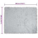 Faux Sheepskin Rug TAFALLA Grey 200 x 280 cm Polyester 42021529