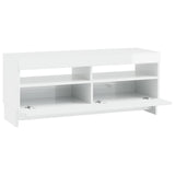 LED TV Cabinet High Gloss White Engineered Wood 896109