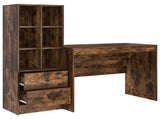 Desk with Drawer 2 pcs Smoked Oak 3337373