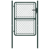 Garden Gate Steel 100x125 cm Green 144404