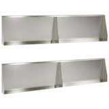Retaining Wall 4 pcs 100 x 12 x 40 cm Stainless Steel Silver 3449041
