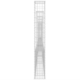 U-shape Gabion Basket with 7 Posts Iron 740x20x150 cm 151287