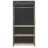 3-Tier Wardrobe Grey 79x40x170 cm Fabric 248187