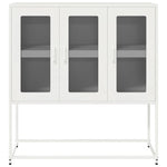 ZNTS Sideboard White 100.5x39x107 cm Cold-rolled Steel 853409