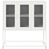 ZNTS Sideboard White 100.5x39x107 cm Cold-rolled Steel 853409