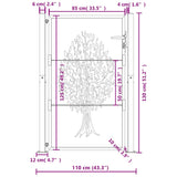 Garden Gate 100x125 cm Corten Steel Tree Design 153162