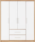 ZNTS Seville 4 Door 2 Drawer Wardrobe 100-101-113