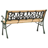 312031 Garden Bench 122 cm Cast Iron and Solid Firwood