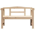 Outdoor Bench Brown 119 x 76 x 44cm Solid pine wood 4012185