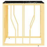 Coffee Table Gold 50x50x50 cm Stainless Steel and Glass 350044