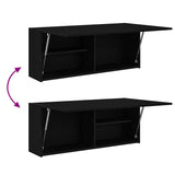 Bathroom Wall Cabinet Black 100x25x40 cm Engineered Wood 860104