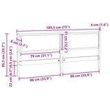 Headboard Other Brown 180 cm Solid pine wood 878941