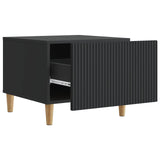 Coffee Table with Drawer Black 49 x 50 x 40 cm Engineered Wood 894736