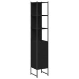 Bathroom Cabinet Black 33x33x185.5 cm Engineered Wood 842471