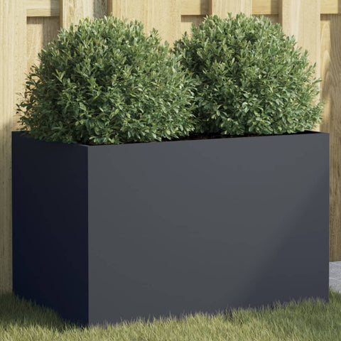 Planter Anthracite 62x40x39 cm Steel 841597