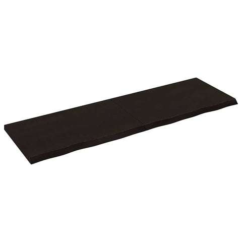 Table Top Dark Brown 160x50x cm Treated Solid Wood Oak 3156448