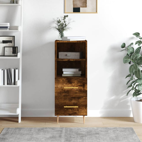 ZNTS Sideboard Smoked Oak 34.5x34x90 cm Engineered Wood 828657