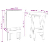 Stool Natural 30 x 30 x 48 cm Solid Reclaim wood 42012399
