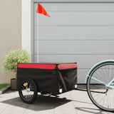 Bike Trailer Black and Red 45 kg Iron 94083