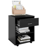 Rolling Cabinet Black 46x36x59 cm Engineered Wood 808468