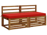 2-Piece Bench Cushions SOEST 2 pcs 100% Polyester Red 950175