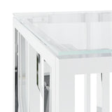 Coffee Table 110x45x45 cm Stainless Steel and Glass 350049