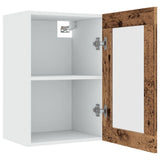 Hanging Glass Cabinet Lyon Old Wood 40x31x60 cm Engineered Wood 856098
