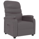 Recliner Chair Grey Faux Leather 342689