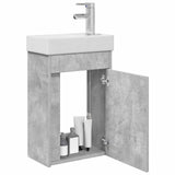 Bathroom Vanity Unit with Tap Concrete Grey 40.5 x 22.5 x 62 cm 889524