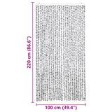 Insect Curtain Light and Dark Grey 100x220 cm Chenille 325456