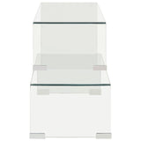 2 Piece Coffee Table Set 90x30x20/110x30x40 cm Tempered Glass 284728