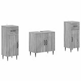 2 Piece Bathroom Cabinet Set HAARLEM Grey Sonoma 3418023