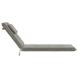 Sunlounger Cushion GEMERT 100% Polyester Grey 190 x 60 x 9 cm 947533