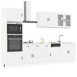 7 Piece Kitchen Cabinet Set Porto White Engineered Wood 3314751