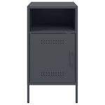 ZNTS Bedside Cabinet Anthracite 36x39x68 cm Steel 843070