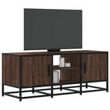 TV Cabinet Brown Oak 100x35x41 cm Engineered Wood and Metal 848838