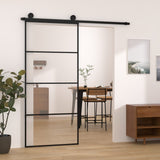 Sliding Door with Hardware Set 90x205 cm ESG Glass&Aluminium 3152147