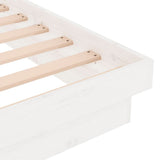 819893 Bed Frame without Mattress White Solid Wood 90x200 cm