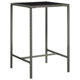 5 Piece Garden Bar Set Poly Rattan Grey 3064841