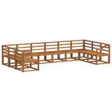 Outdoor Sofa Set 10 pcs Natural Solid Acacia Wood 3367067