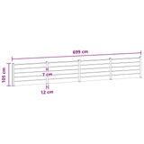 Fence Panel 4 pcs WPC and Aluminium Black 3429450