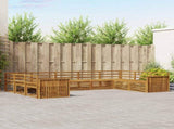 Outdoor Sofa Set 9 pcs Natural Solid Acacia Wood 3374124