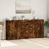 Sideboards 3 pcs Smoked Oak 60x31x84 cm Engineered Wood 3276578