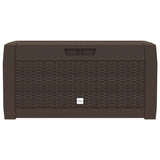Garden Storage Box Brown 119x48x60 cm PP 152196